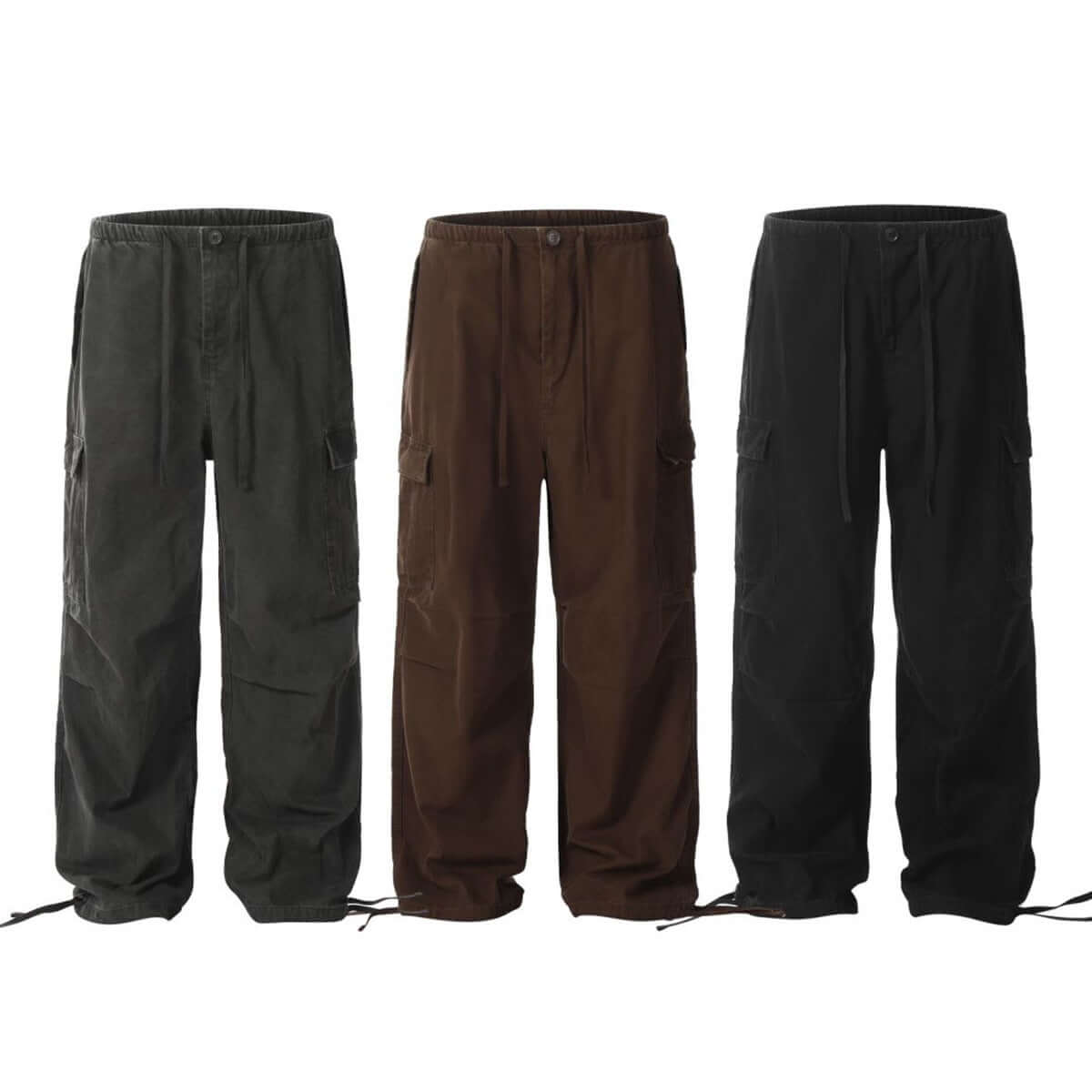 Tailored Urban Paratrooper Work Pants Multiple Pockets