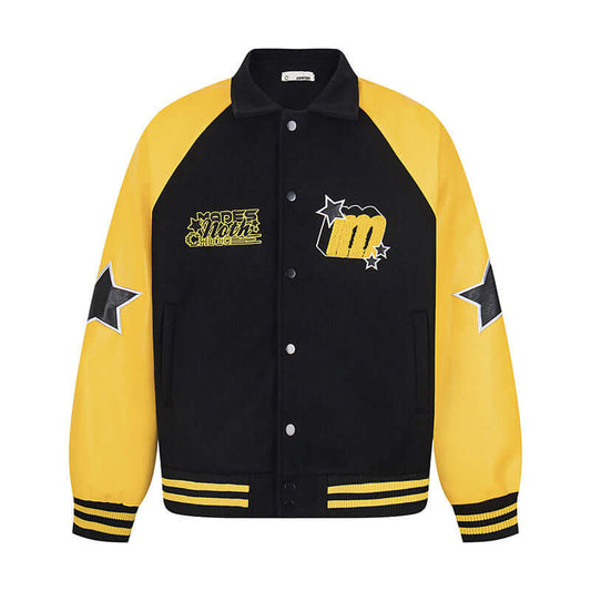 Premium Urban Paneled Spliced Turn Jacket