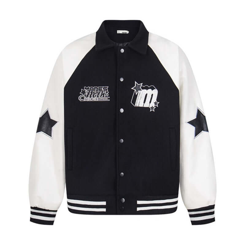 Premium Urban Paneled Spliced Turn Jacket