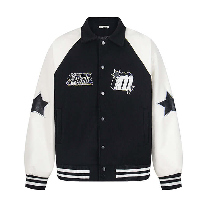 Premium Urban Paneled Spliced Turn Jacket